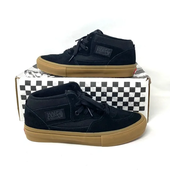 VANS Skate Half Cab Shoes Mid Top For Women Suede Sneakers Black Gum VN0A5FCDB9M - Picture 4 of 11